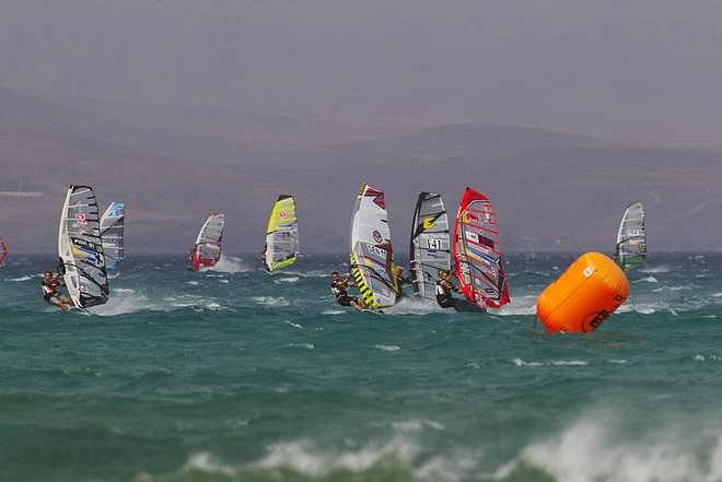 Full speed at the first mark - PWA Sotavento Fuerteventura Grand Slam 2011 ©  John Carter / PWA http://www.pwaworldtour.com